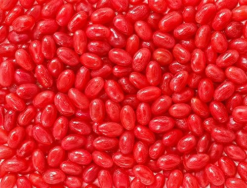 Jumbo Cinnamon Jelly Beans 1 lb - Spicy Sweet Flavor, Large Gourmet Jellybeans, Chewy Bulk, Bright Red for Buffets, Candy Dish, Baking, Holidays