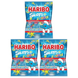 Haribo Sour Smurfs Pack of 3 (4oz Bags) Sweet and Sour Coated Gummy Candy in a King of Sweets Bulk Bag