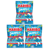 Haribo Sour Smurfs Pack of 3 (4oz Bags) Sweet and Sour Coated Gummy Candy in a King of Sweets Bulk Bag