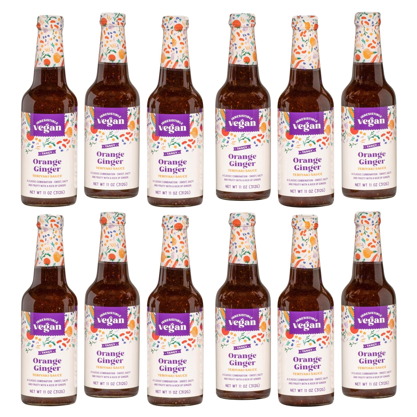Irresistible Vegan Orange Ginger Teriyaki Sauce 11oz - 316g (11oz, 12)