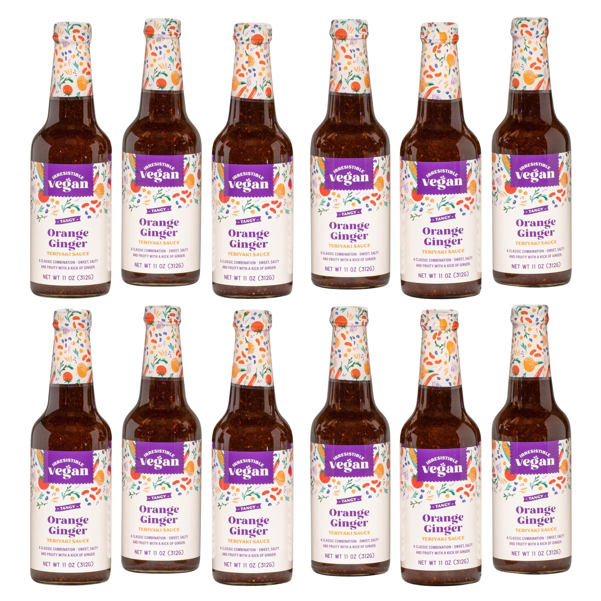 Irresistible Vegan Orange Ginger Teriyaki Sauce 11oz - 316g (11oz, 12)