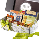Broadway Basketeers Happy Birthday Gift Box - Deluxe Gourmet Delight - Curated Snack Box - Sweet and Savory Treats for Parties - Birthday Presents