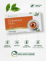 Carlyle Turmeric Ginger Tea Bags | 60 Count | Caffeine Free Herbal Blend | Non-GMO & Gluten Free Supplement