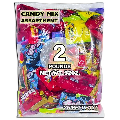 Candy Mix Variety Pack Bulk Assorted Chewy Individually Wrapped Bag of Candy for Pinata Stuffers, Goodie Bags, Birthday Parties, Kids' Treats & Party