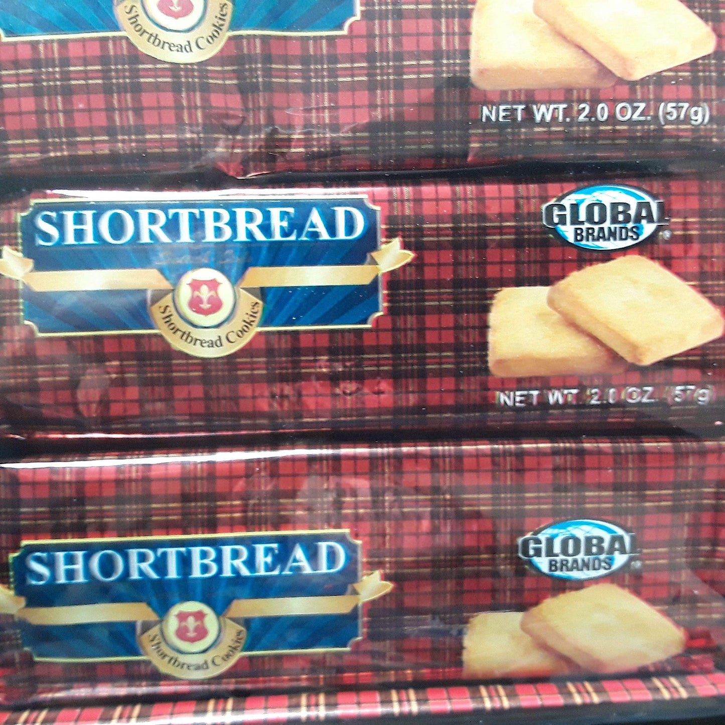 Shortbread Cookies - 4 Individual packs per box - 2 Packs - 8 Total. Great as a Holiday snack, perfect for dunking in milk or give to Santa!!