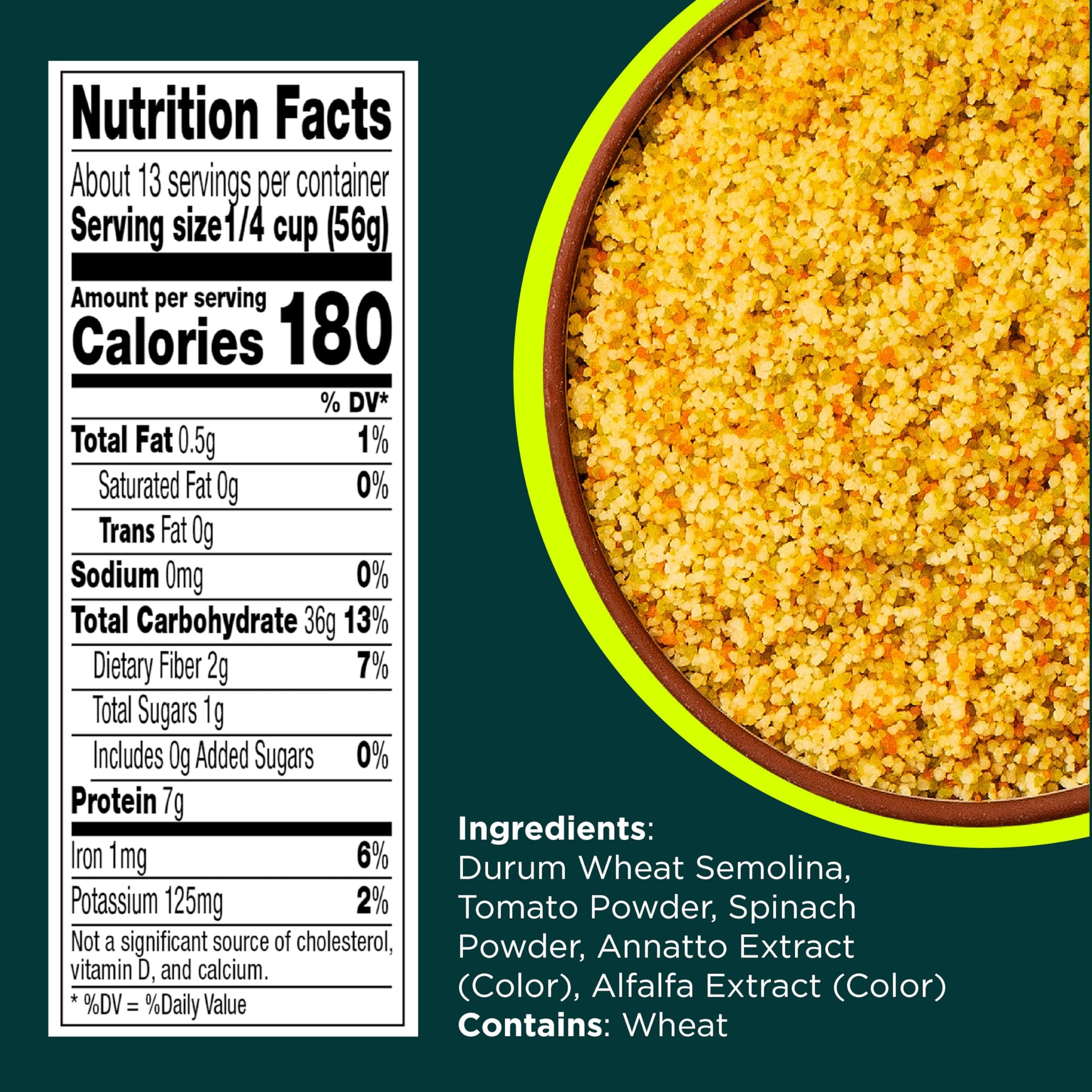 RiceSelect Tri-Color Couscous, Premium Moroccan-Style Couscous, Non-GMO, Certified Kosher, 26.5oz Jar (Pack of 1)