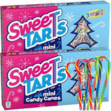 SweeTarts Mini Holiday Candy Canes, Holiday Candy, Christmas Stocking Stuffers for Kids, Individually Wrapped 32 Count Per Box (Pack of 2)