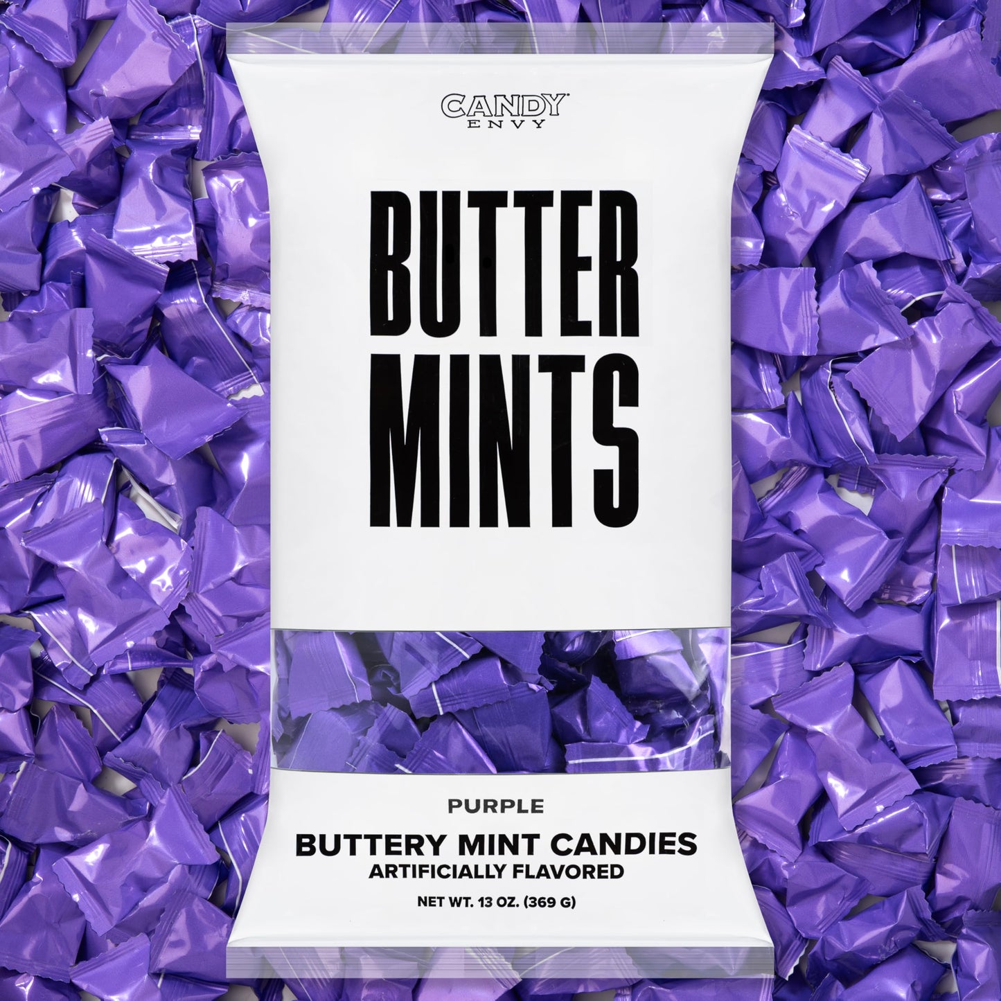 Candy Envy - Purple Wrapped Buttermints - 13 oz. Bag - 100 Individually Wrapped Violet Candy Mints