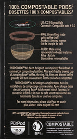 Jumping Bean Newfoundland Screech, Rum Flavoured 100% Compostable Coffee Pods 20ct Individually Wrapped, Imported from Canada