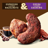 PLANTERS Nut Duos, Flavored Nuts Snack Pack - Cocoa Cashews & Espresso Hazelnuts 5oz