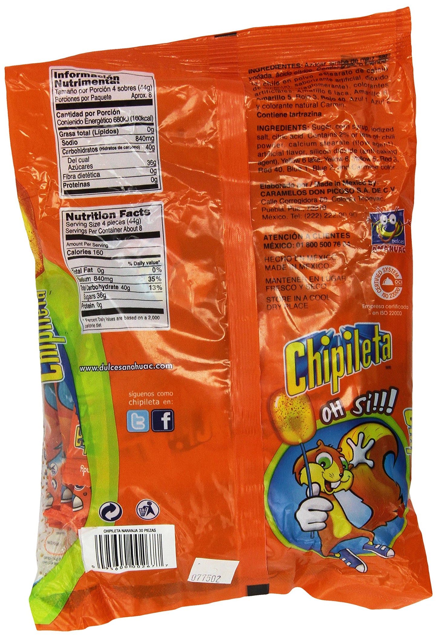 ANAHUAC Chipileta, 11-Gram Packages (Pack of 60)