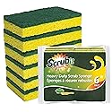 SCRUBIT Heavy Duty Scrub Sponge - Made from Tough Cellulose - Eco Friendly - Lasts for Months of Heavy Duty Kitchen Cleaning (12 Pack)