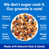 NuTrail Nut Granola, Blueberry Cinnamon, No Sugar Added, Gluten Free, Grain Free, Keto, Low Carb, Healthy Breakfast Cereal 8 oz. 6 Count