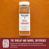 Burlap & Barrel Royal Cinnamon - Intense Sweetness & Spiciness of Vietnamese Cinnamon Powder & Spice - As seen on Shark Tank - 16oz Container