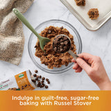 Russell Stover Sugar Free Semi-Sweet Baking Chips, 8 oz. Bag, Brown