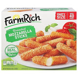 Farm Rich Mozzarella Cheese Sticks - Frozen Appetizers for Parties, Breaded Cheese Stick, 48 oz Pack - Farm Rich Snacks