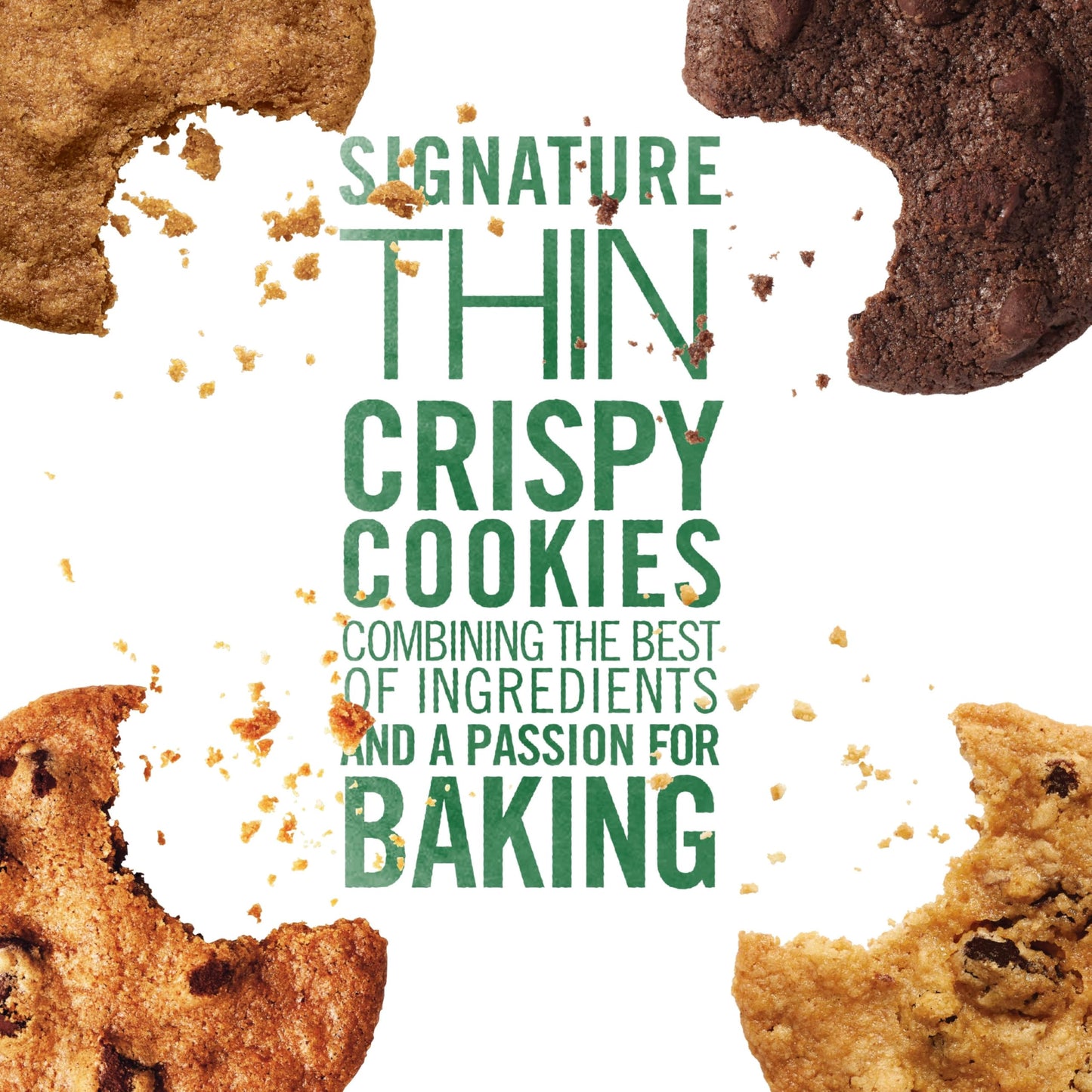 Tate's Bake Shop Gluten Free Cookies Variety Pack, Oatmeal Raisin, Ginger Zinger, Double Chocolate Chip, and Chocolate Chip Cookies, 4-7 oz Bags