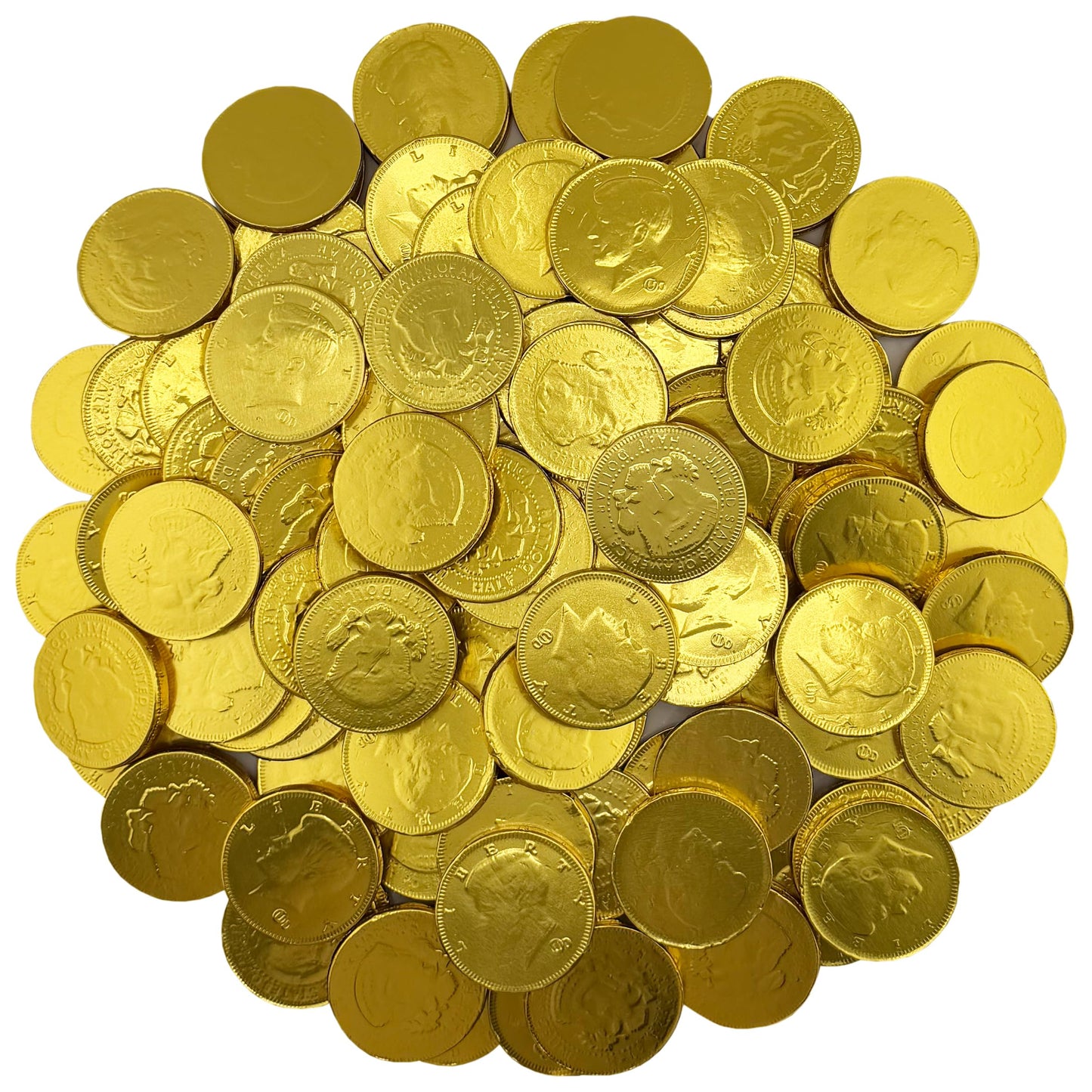 FirstChoiceCandy Large Gold Foiled Milk Chocolate Coins (2 LB)