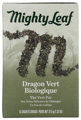 Mighty Leaf Tea Organic Green Dragon Hand-Stitched Tea Bags, 15 ct