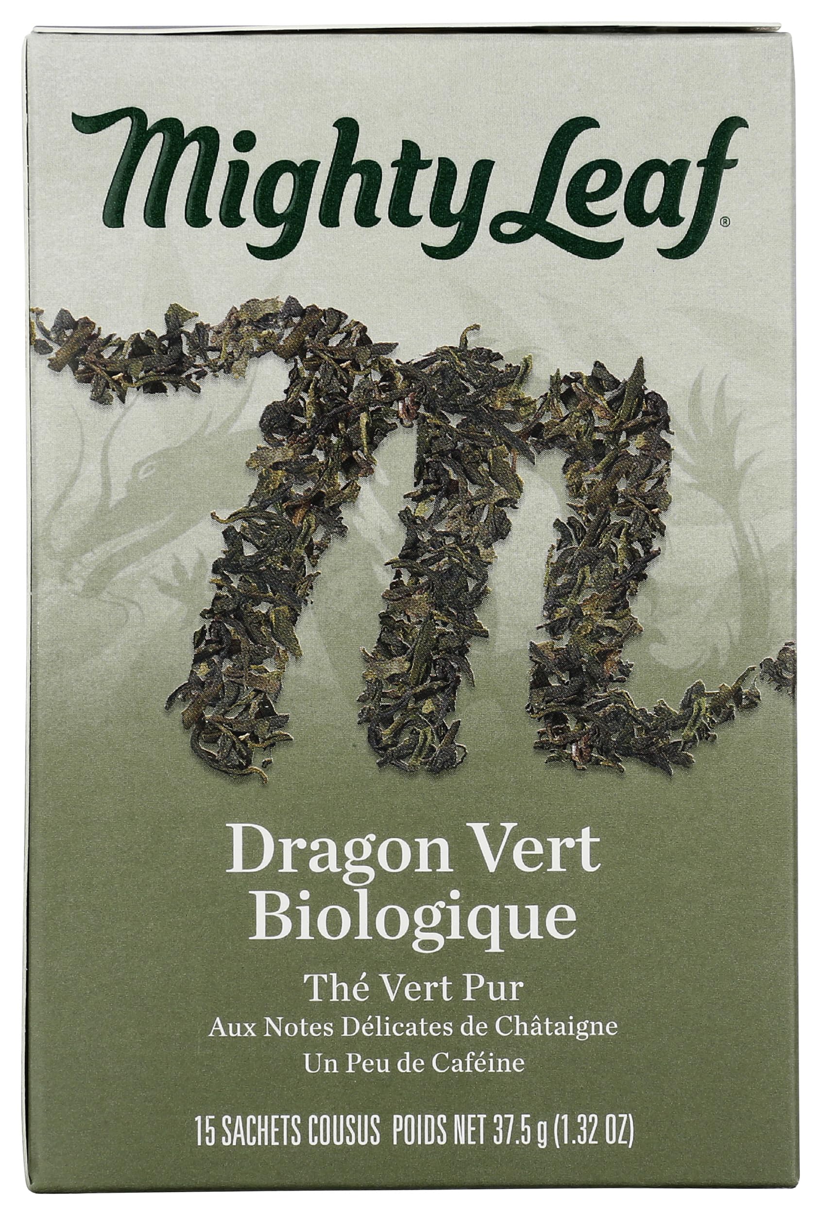 Mighty Leaf Tea Organic Green Dragon Hand-Stitched Tea Bags, 15 ct