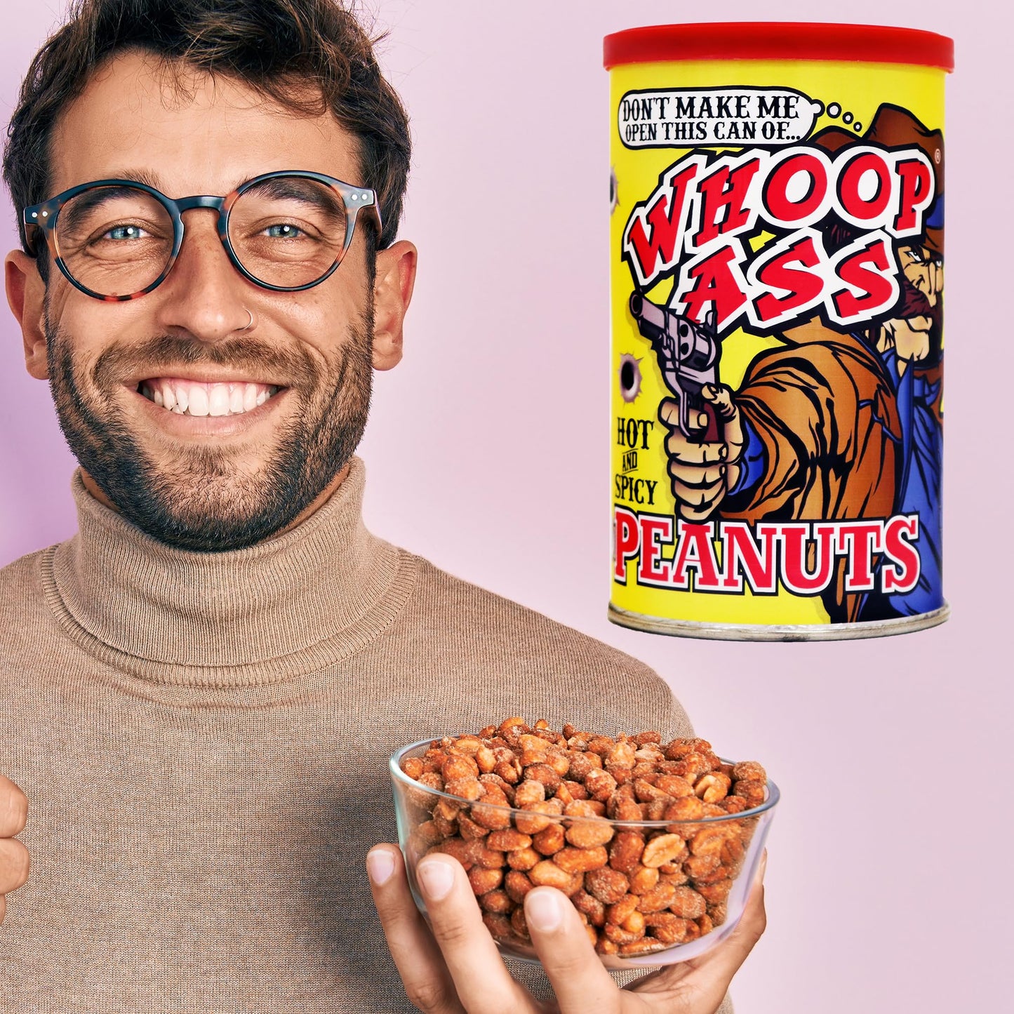 Whoop Habanero Pepper Peanuts - 6 Oz. - Premium Gourmet Spicy Hot Peanuts - Perfect Hot and Spicy Peanuts - Try if you Dare!