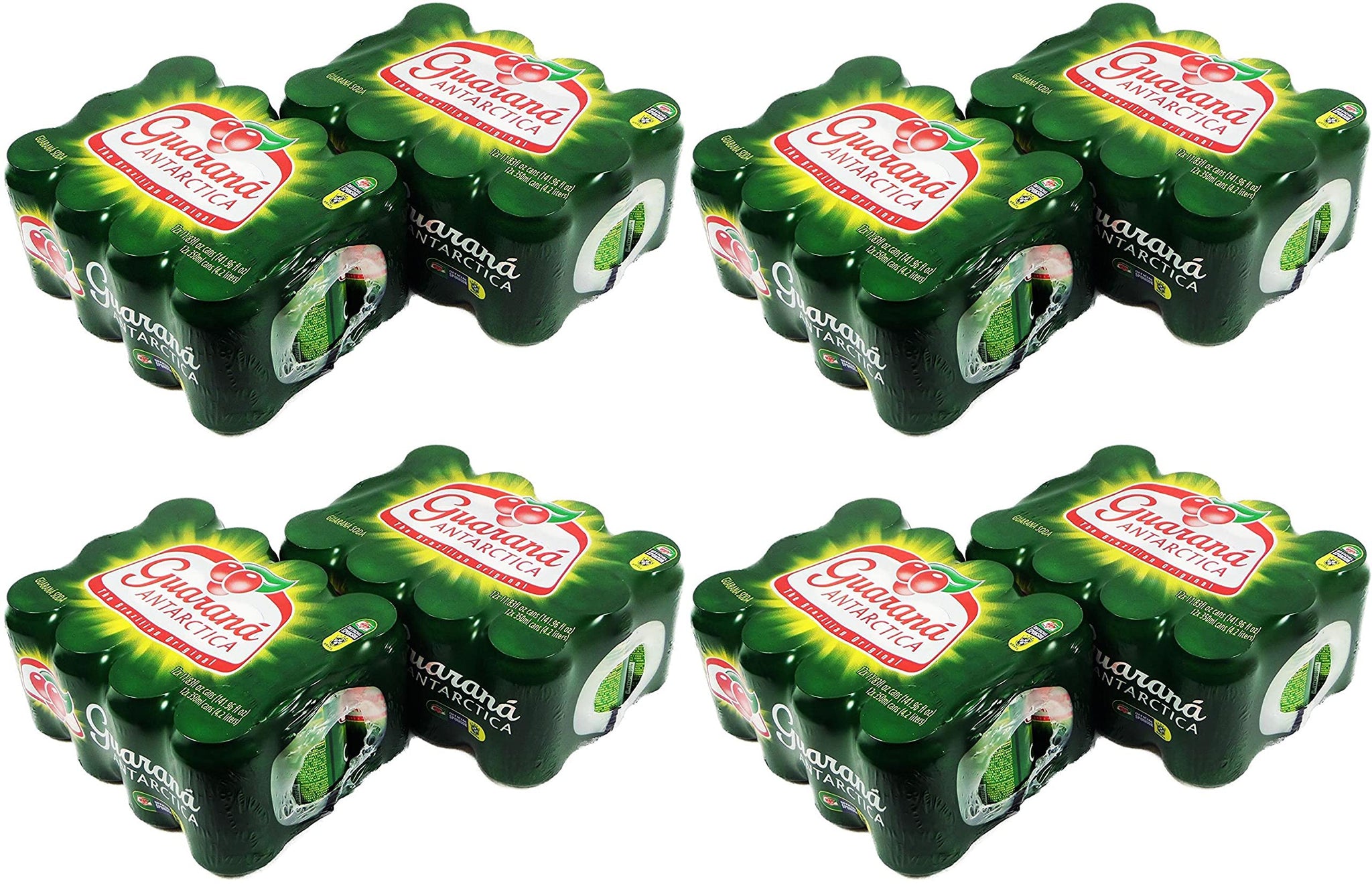Guarana Antarctica 350ml | 11.83 Fl.Oz (Pack of 24) by Brex America Pack of 4