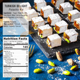 Hazer Baba Turkish Delight Pistachio Candy, 16oz (Pack of 1) Gourmet Snack Box, Traditional, Vegan Snack, Turkish Lokum, Unique Sweets, Loukumi