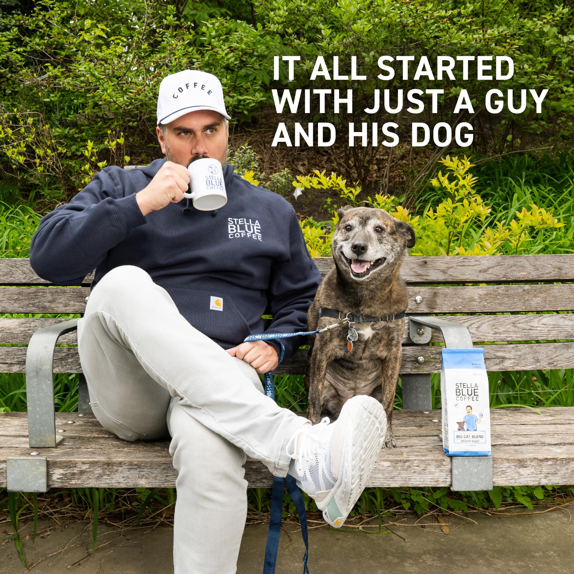 Stella Blue Ground Coffee, Big Cat Blend, Medium Roast, Fresh Coffee Ground 100% Arabica, Smooth Balanced Roast with Distinct Flavor Notes, Ethically