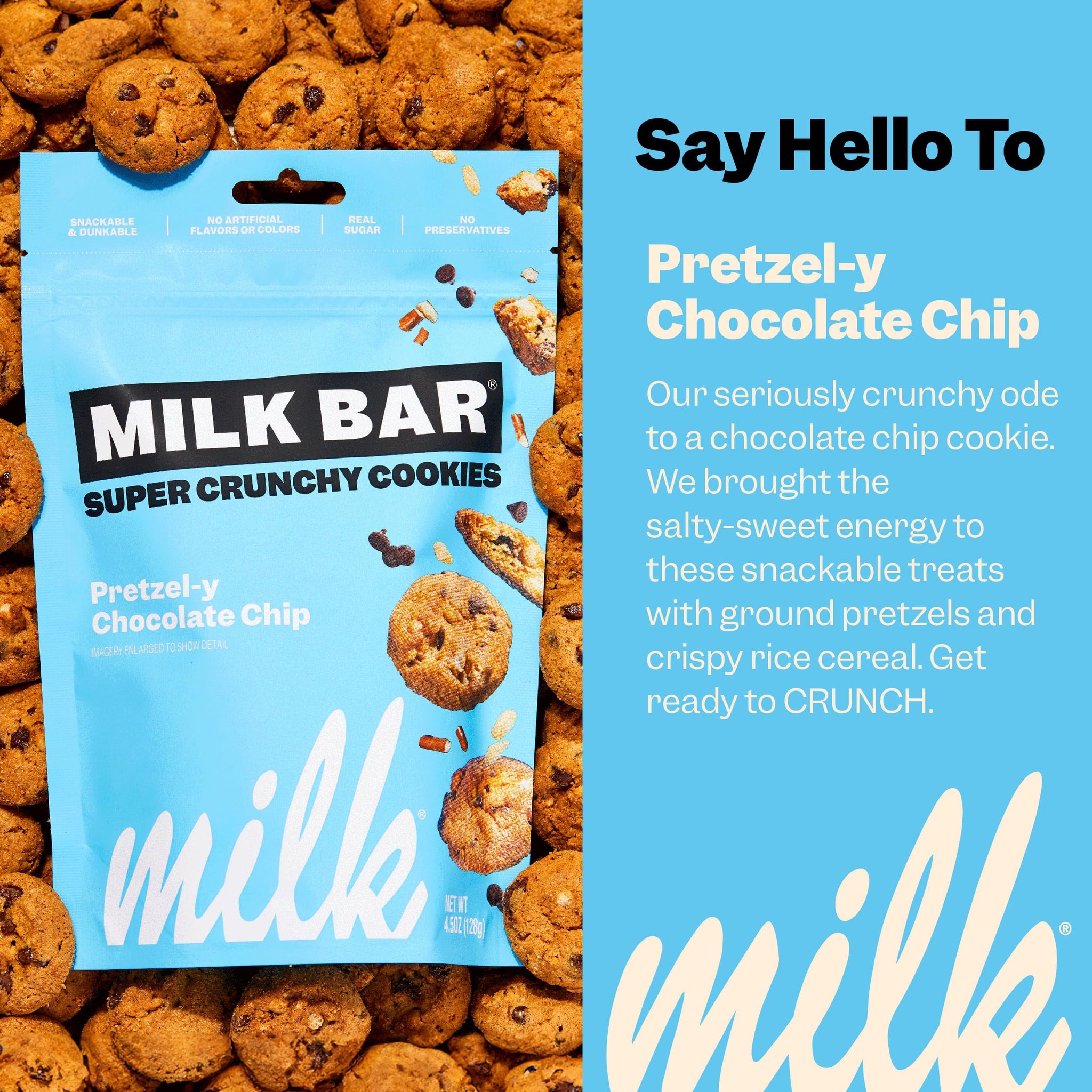 Milk Bar, Cookies Pretzely Chocolate Chip, 4.5 Ounce