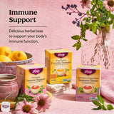 Yogi Tea Echinacea Immune Support Tea - 16 Tea Bags per Pack (4 Packs) - Organic Immunity Support Tea - Includes Peppermint Leaf, Lemongrass, Cinnamon