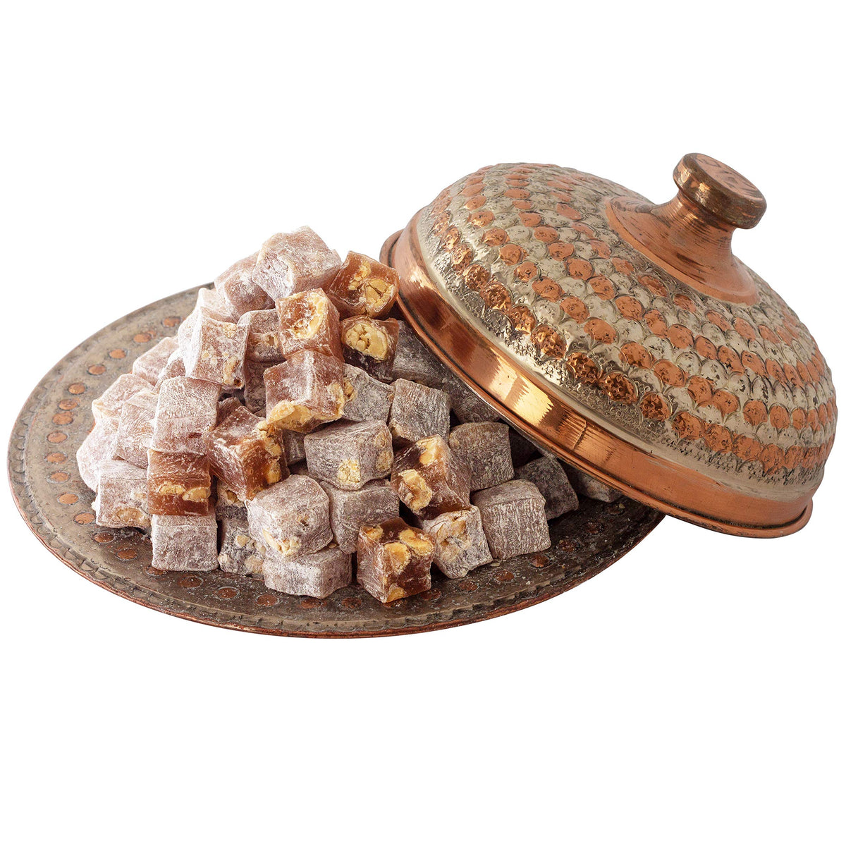 Cerez Pazari Turkish Delight Hazelnut Candy Gourmet Premium Vegan Sweets Medium Gift Box 14.8oz | Sweet Luxury Traditional Confectionery Soft Candy