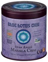 Blue Lotus Chai - Star Anise Masala Chai - Makes 100 Cups - 3 Ounce Masala Spiced Chai Powder with Organic Spices - Instant Indian Tea No Steeping