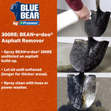 Blue Bear® 300RE BEAN•e•doo Asphalt Remover - Soy-Based, Biodegradable Cleaner & Protectant - Removes Tough Asphalt, Polymers, Sealers, Top Coatings