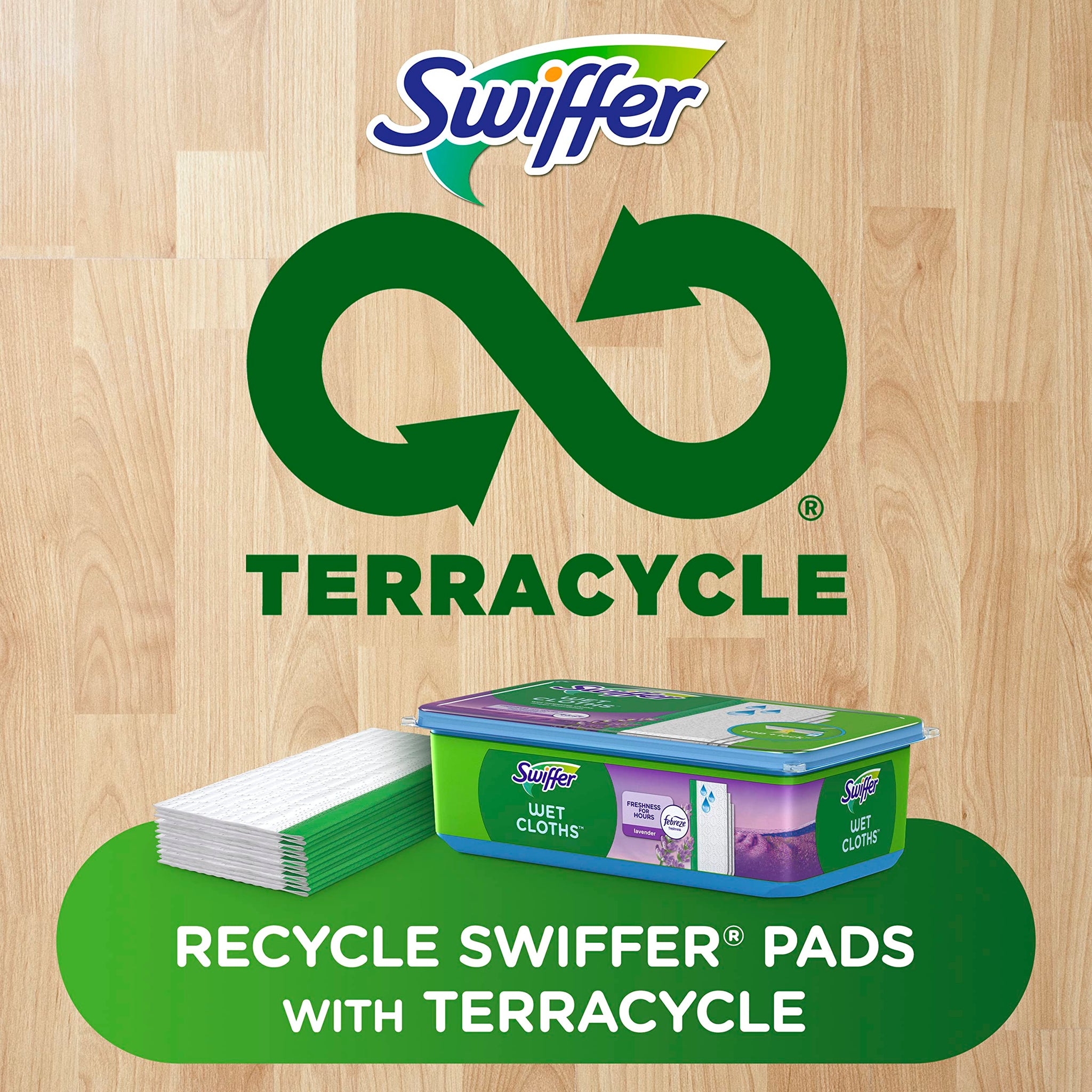 Swiffer Sweeper Wet Mopping Cloth Multi Surface Refills, Mops for Floor Cleaning, Febreze Lavender Scent, 36 Count