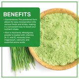 Jiva Organics Wheatgrass Juice Powder 12 Ounce Bulk Kraft Bag - from Whole Leaf - Rich in Fibers and Minerals, Non-GMO and Vegan