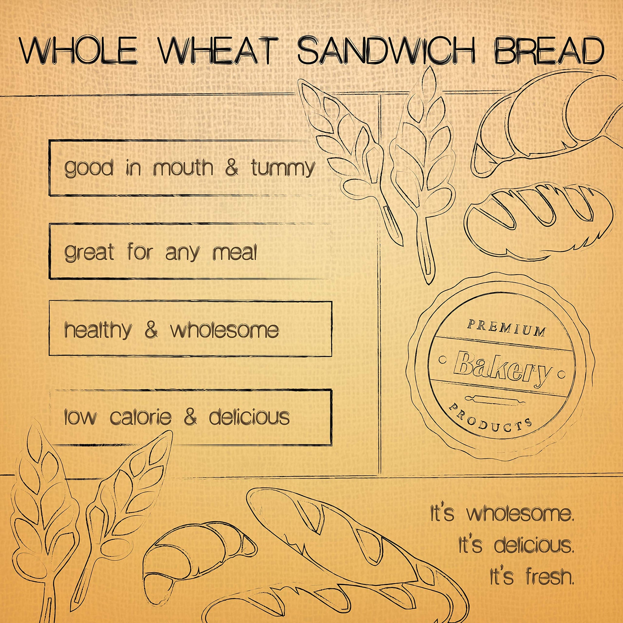 100% Whole Wheat Bread Sliced - 3 Pack - 16 oz per Loaf | Delicious Sandwich Bread | Dairy & Nut Free | Stern’s Bakery