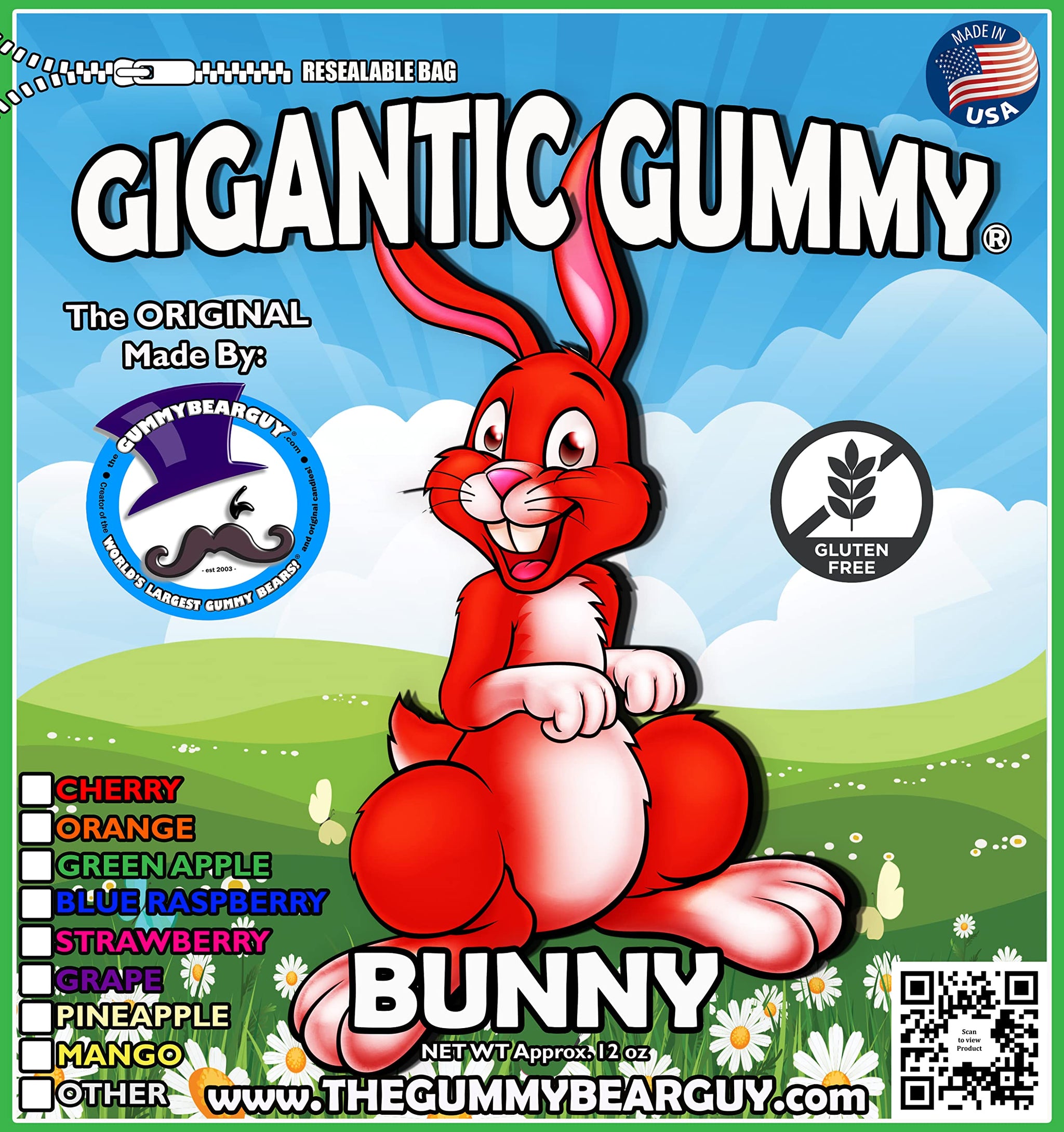 The Gummy Bear Guy (TM) | Gigantic Gummy Bunny (TM) (Blue Raspberry)
