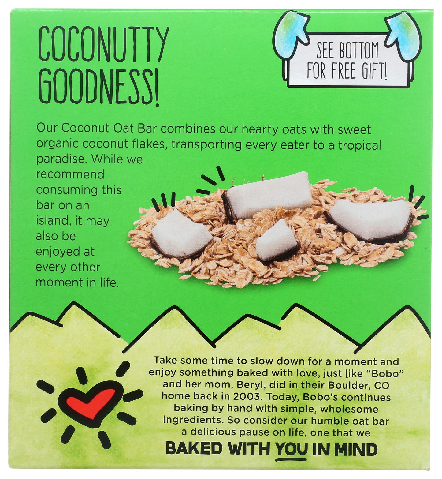 Bobo's Oat Bars Coconut Oat Bar 4 Count, 3 OZ