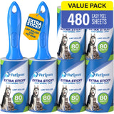 PetLovers Lint Rollers for Pet Hair Extra Sticky 6 Pack - Lint Remover for Clothes