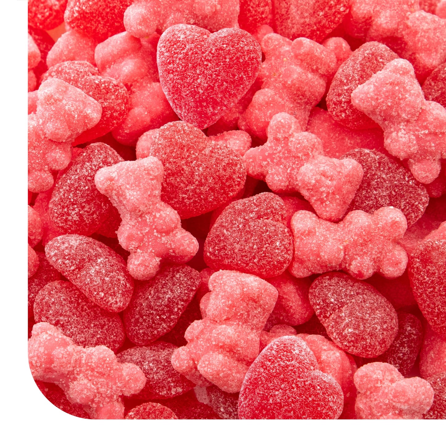 Gummy Candy Mix - 2 Pound Pack - Mother's Day Candy Assortment - Cherry Jelly Hearts and Tutti-Frutti Gummi Bears - Red & Pink Candy for Buffets