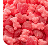 Gummy Candy Mix - 2 Pound Pack - Mother's Day Candy Assortment - Cherry Jelly Hearts and Tutti-Frutti Gummi Bears - Red & Pink Candy for Buffets