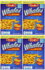 Stauffer's, Whales, Baked Cheddar Snack Crackers, 7oz Box (Pack of 4)