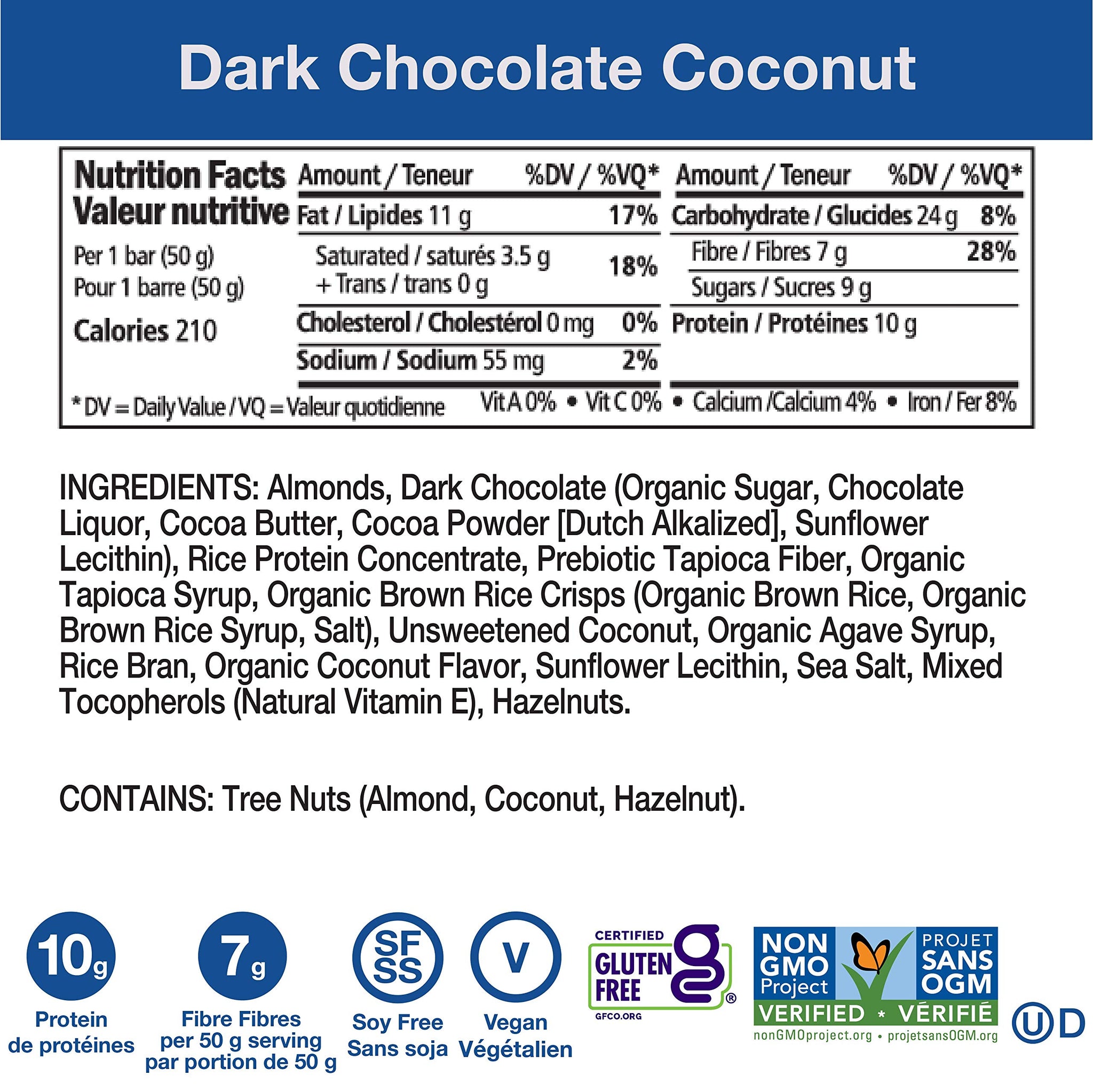 ZING Dark Chocolate Coconut Bar, 1.76 Oz (Pack of 12)