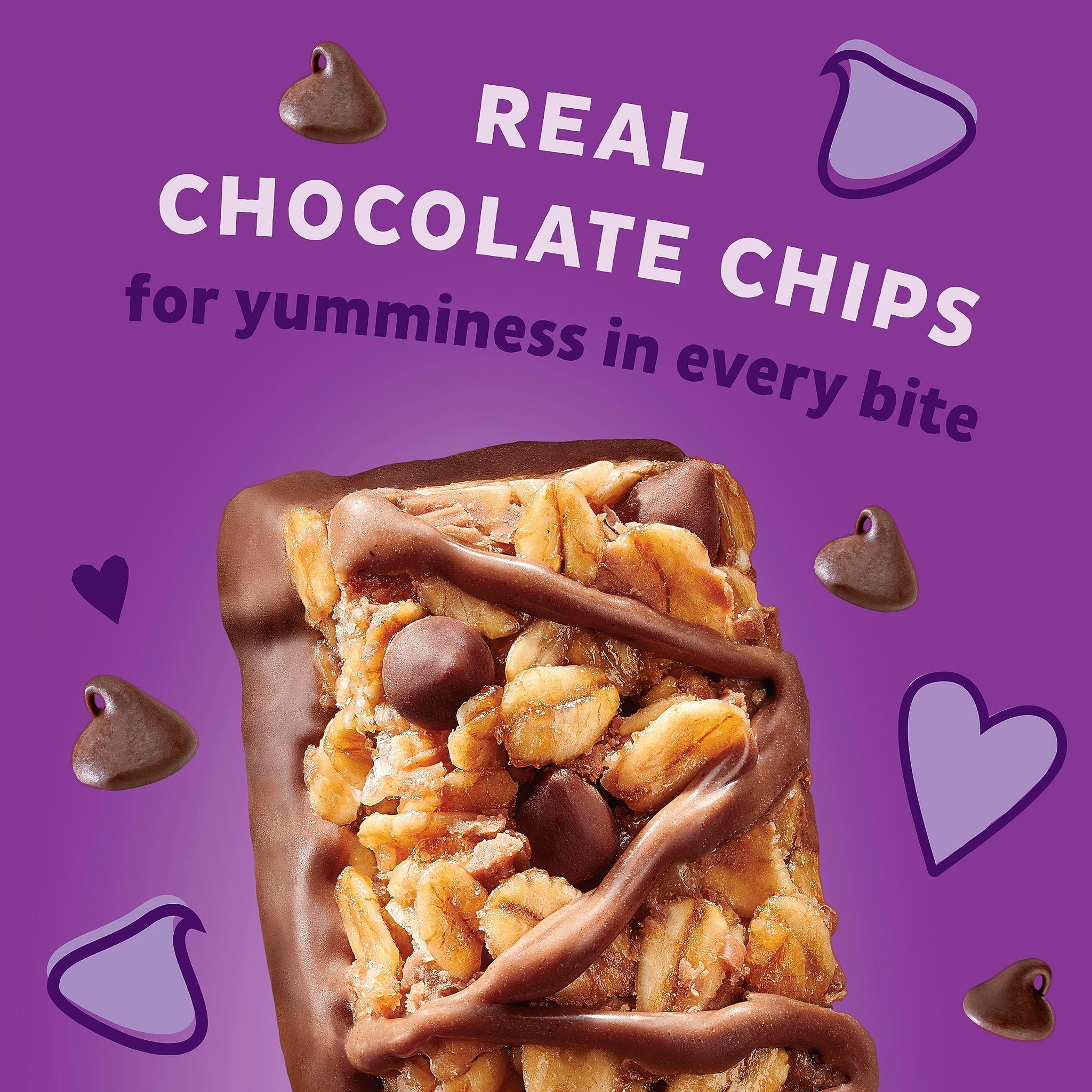 Annie's Organic Drizzle Granola Bars, Chocolate Chip, 5 Bars, 4.6 oz