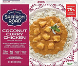 Saffron Road Frozen Coconut Curry Chicken - High Protein, Seed Oil Free, Chickens Raised with No Antibiotics, No Artificial Ingredients, Gluten-Free