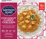 Saffron Road Frozen Coconut Curry Chicken - High Protein, Seed Oil Free, Chickens Raised with No Antibiotics, No Artificial Ingredients, Gluten-Free