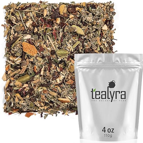 Tealyra - Calm Down - Nirvana - Chamomile Ginger Hibiscus - Wellness and Relaxing Herbal Loose Leaf Tea - Detox Tea - Caffeine-Free - All Natural