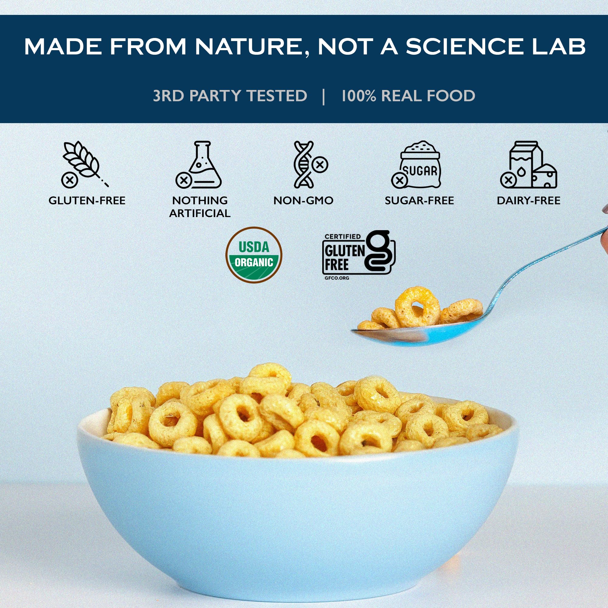 Lovebird Organic Cereal That Actually Tastes Good - 100% Real Food & Healthy Gluten Free Cereal, No Refined Sugar, Paleo, Keto Friendly Healthy Snacks
