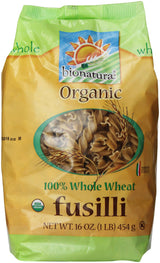 Bionaturae Organic Pasta, Whole Wheat Fusilli, 16 Oz