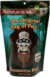 The Original Bag of Poo®, Sasquatch Poo (Black Cherry Flavor Cotton Candy) Novelty Poop Gag Gift. Free sticker inside.